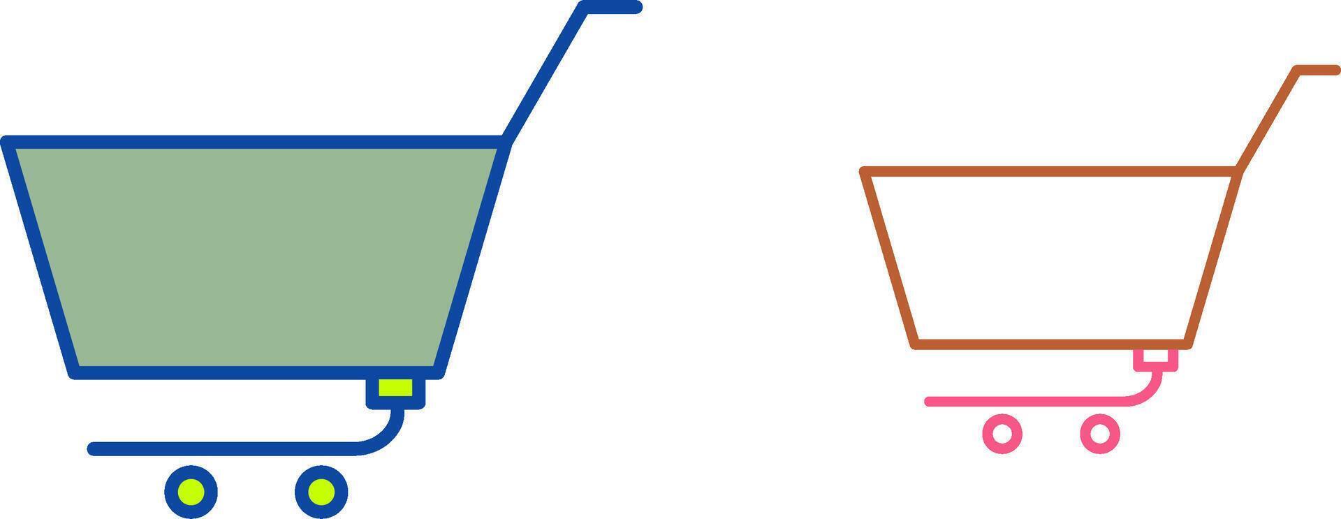 Unique Empty Cart Icon Design vector