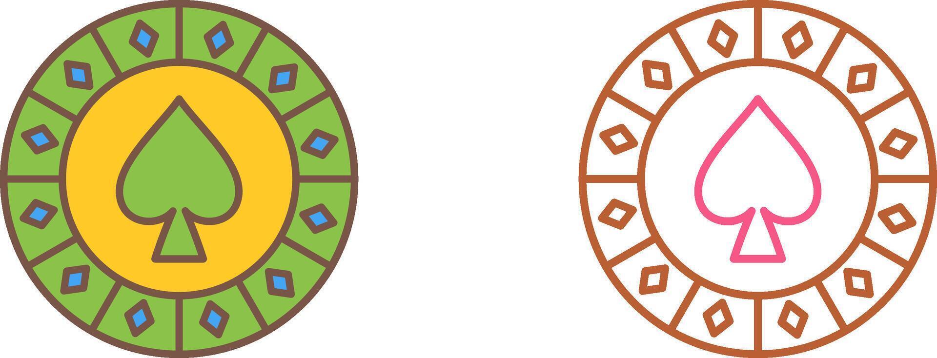 Spade Chip Icon Design vector