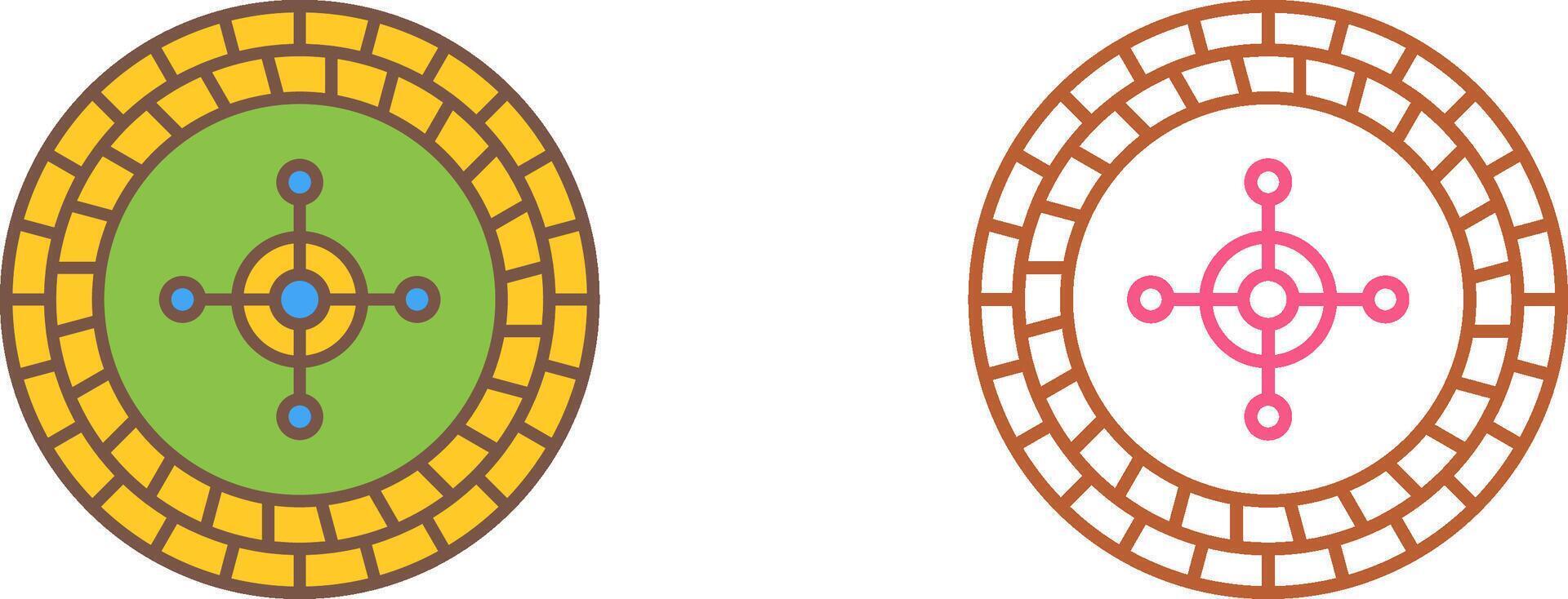 Roulette Icon Design vector
