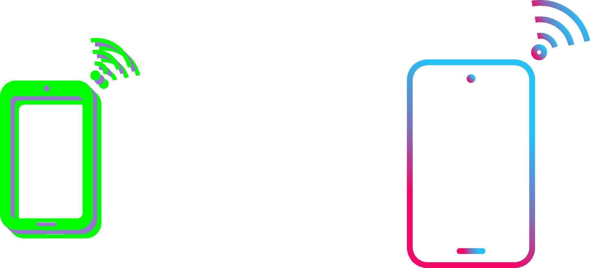 Unique Connected Device Icon Design vector