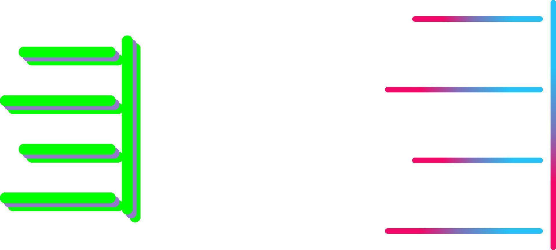 Unique Right Align Icon Design vector