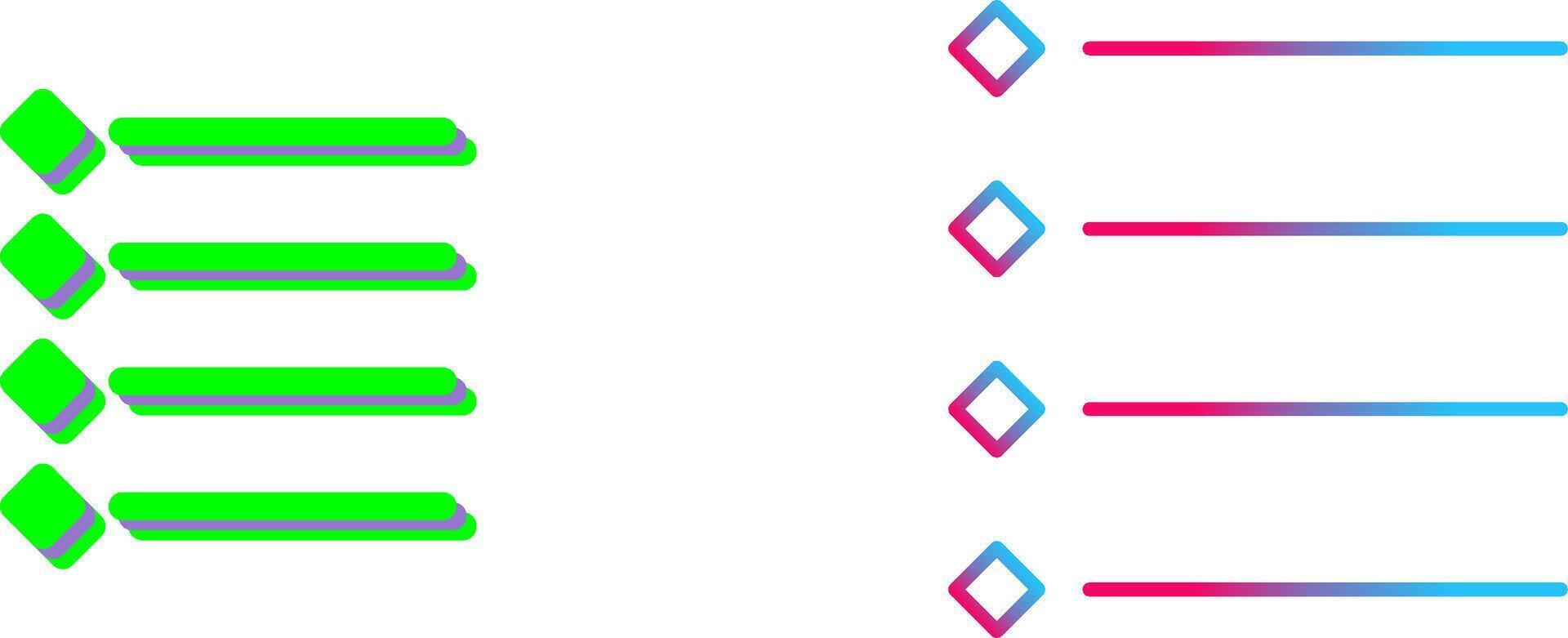 Unique Bulleted list Icon Design vector