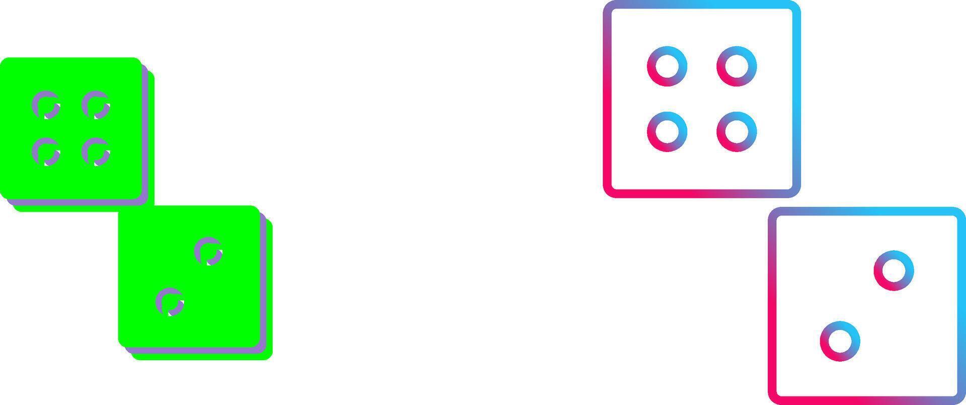 Unique Dice Icon Design vector