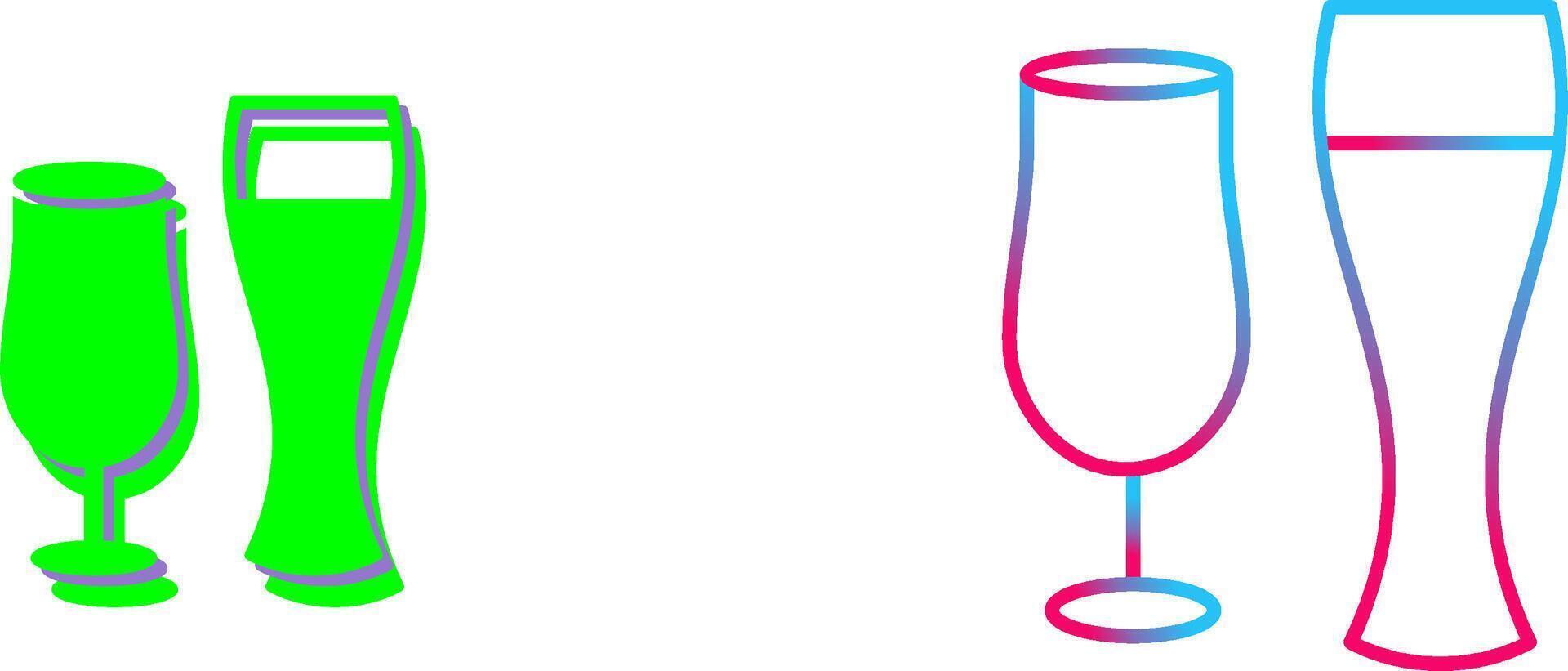 Unique Beer Glasses Icon Design vector
