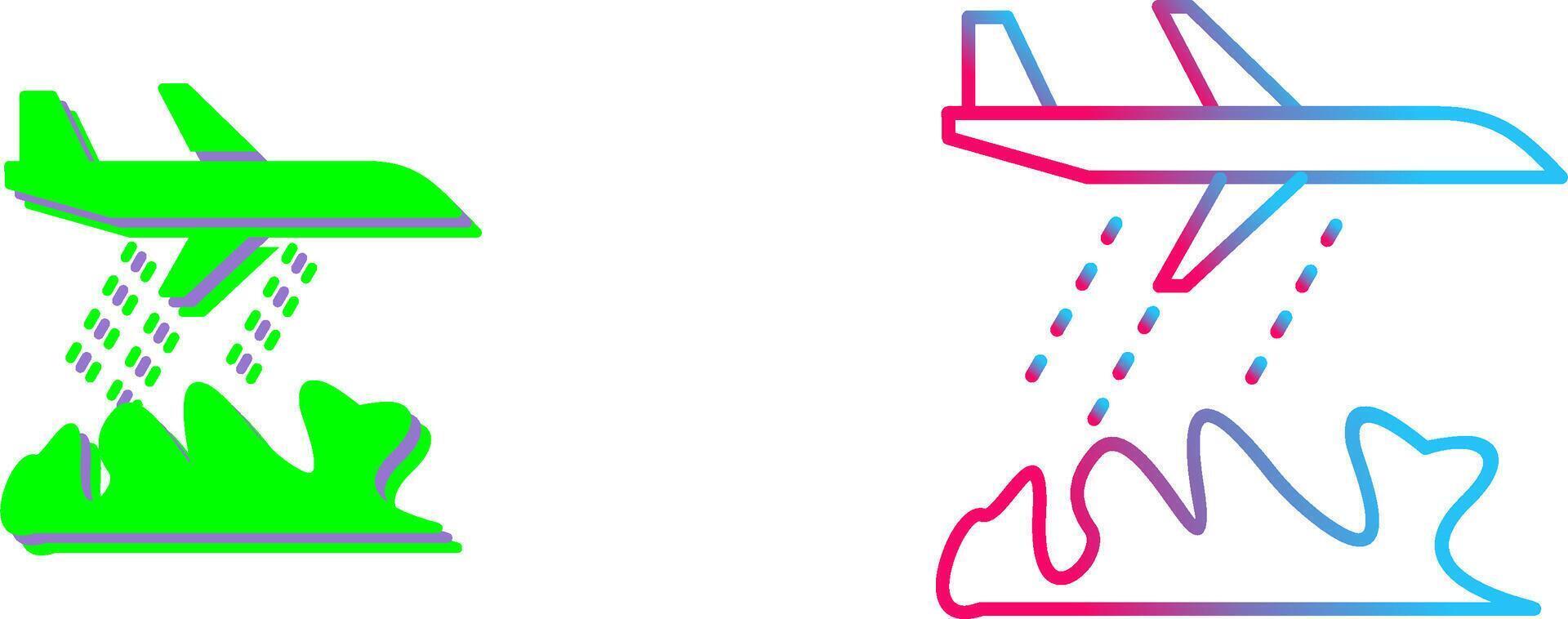 Unique Firefighter Plane Icon Design vector