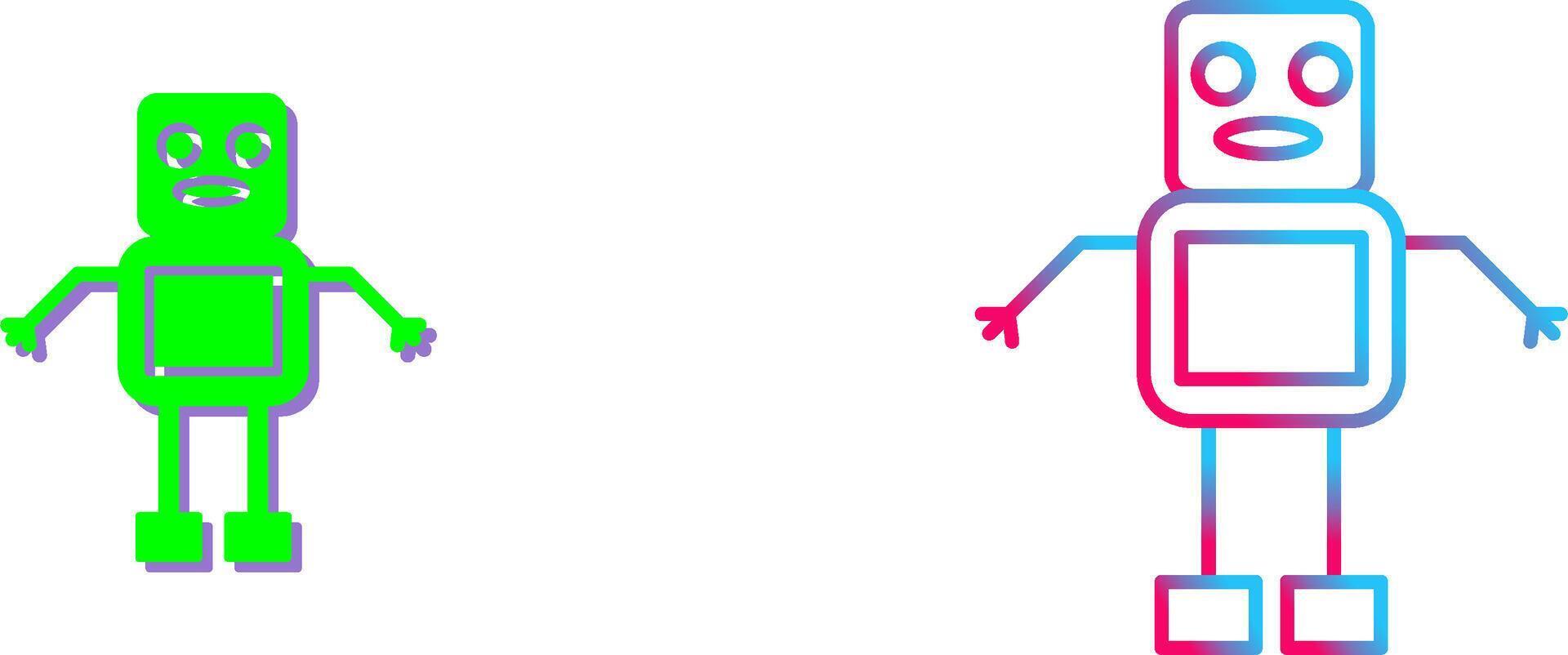 Unique Robot Icon Design vector