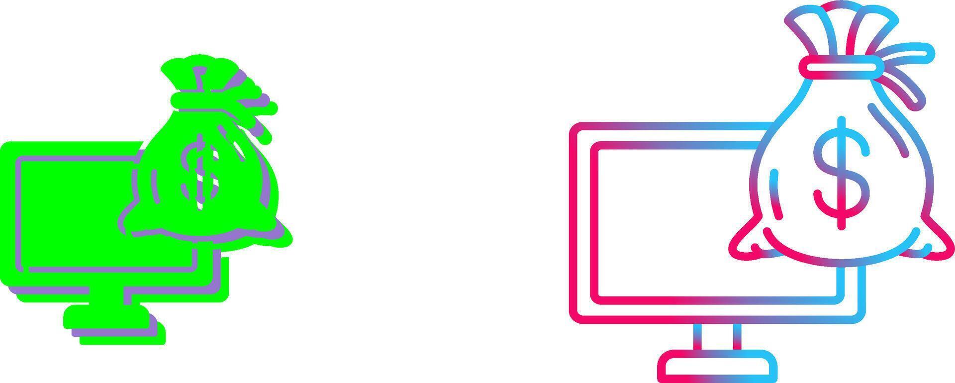 Online Loan Icon Design vector