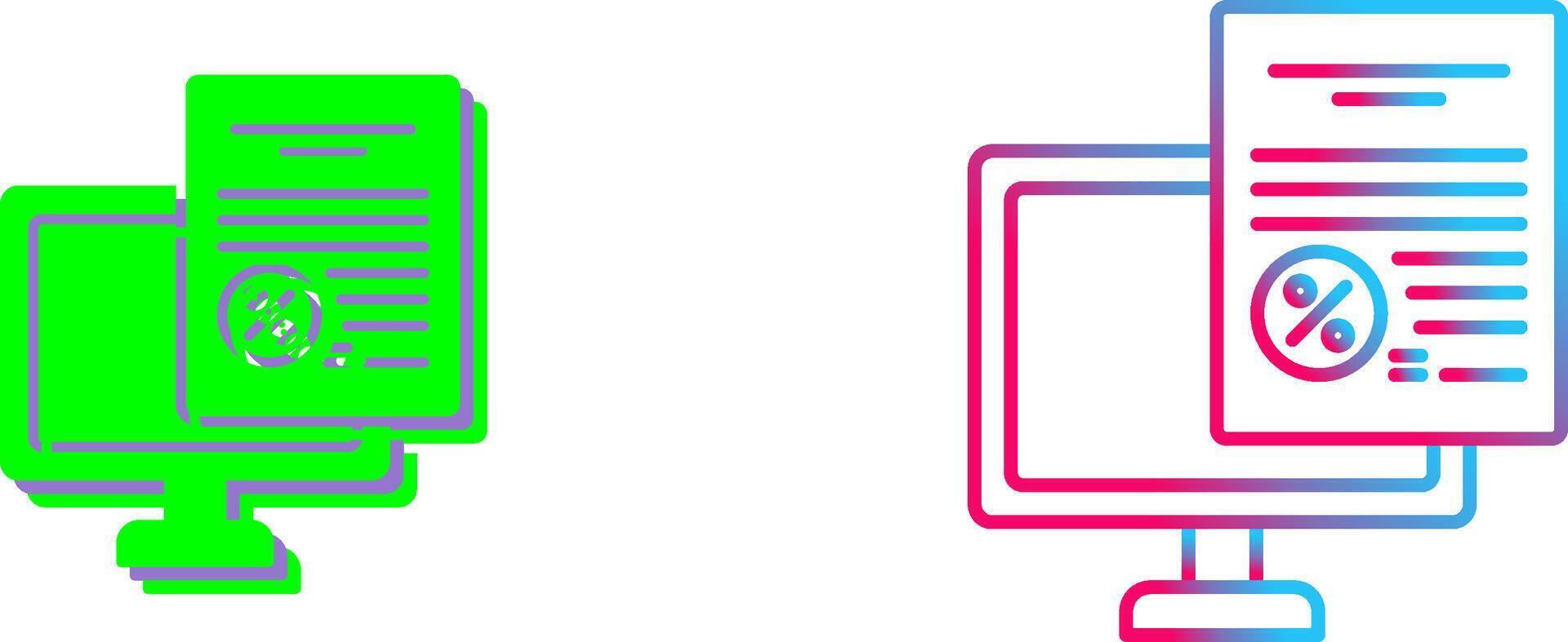 Online Tax Icon Design vector
