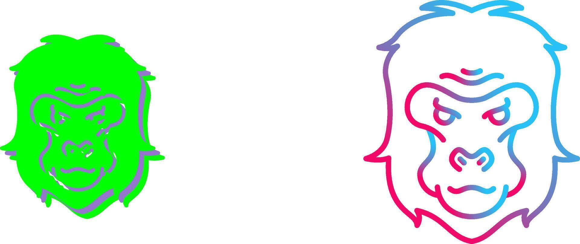 Gorilla Icon Design vector