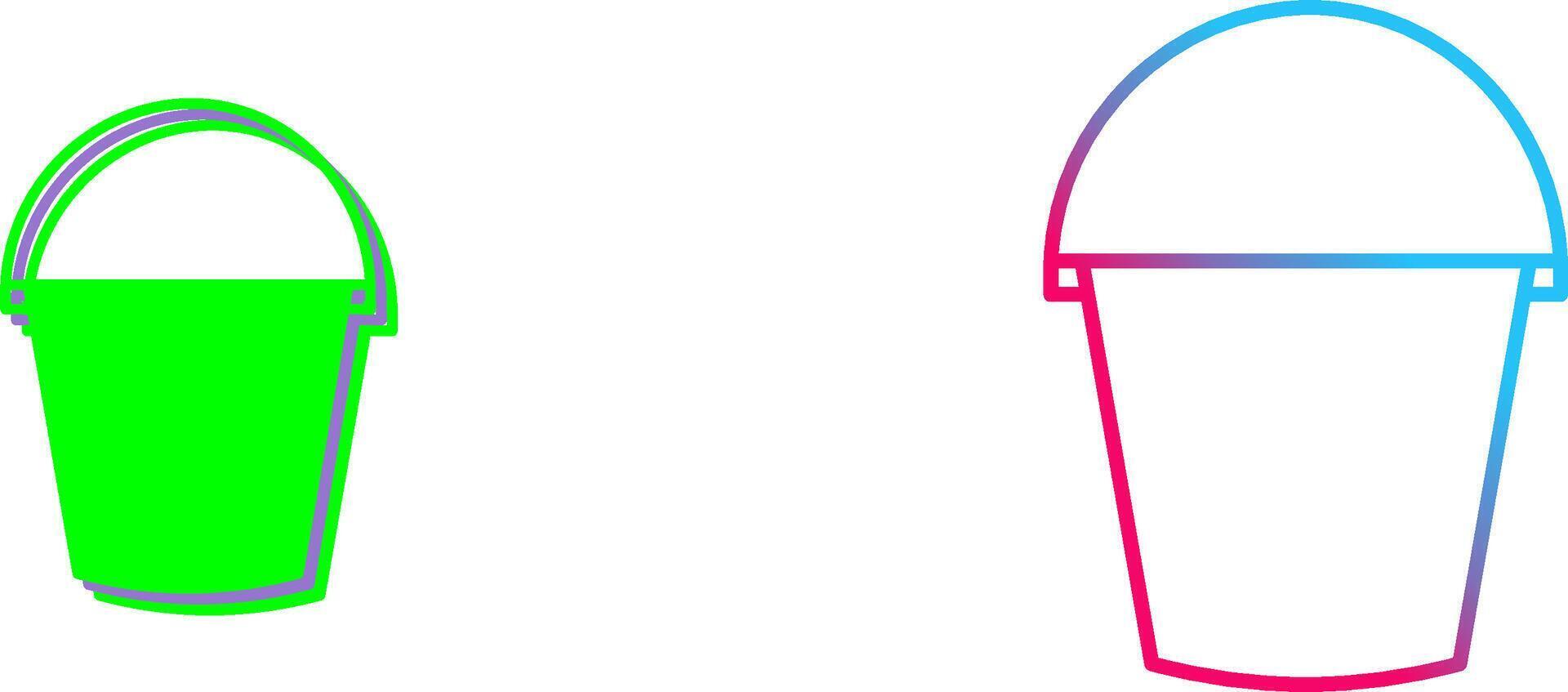 Water Bucket Icon Design vector
