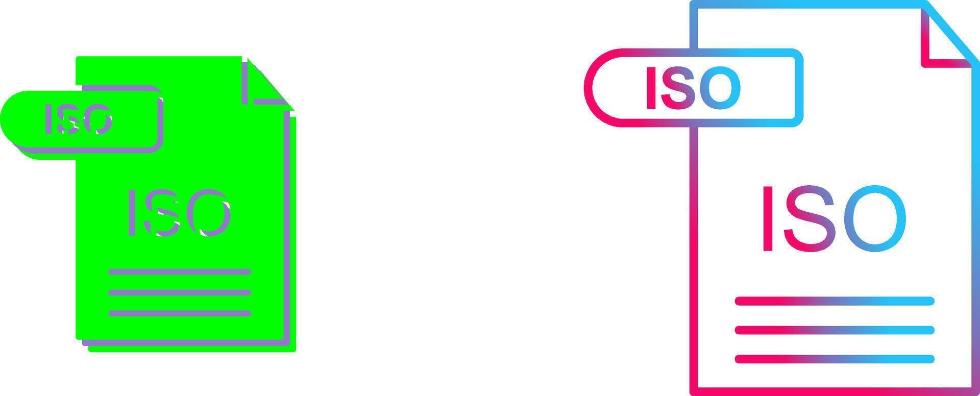 ISO Icon Design vector