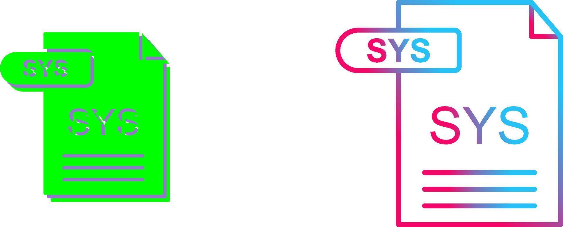 SYS Icon Design vector