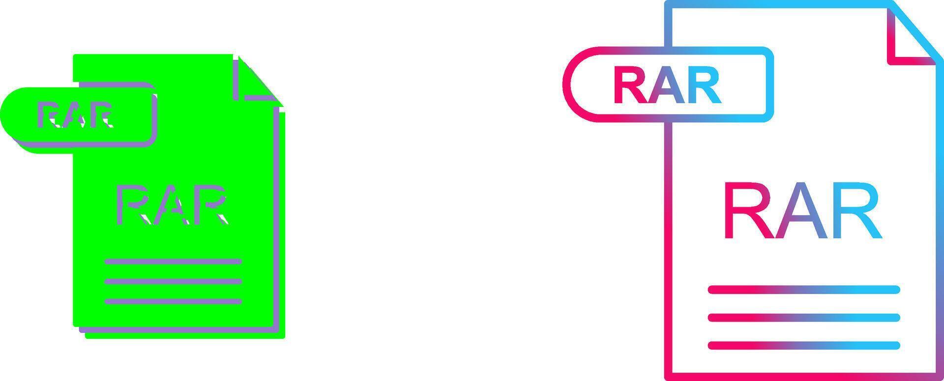 RAR Icon Design vector