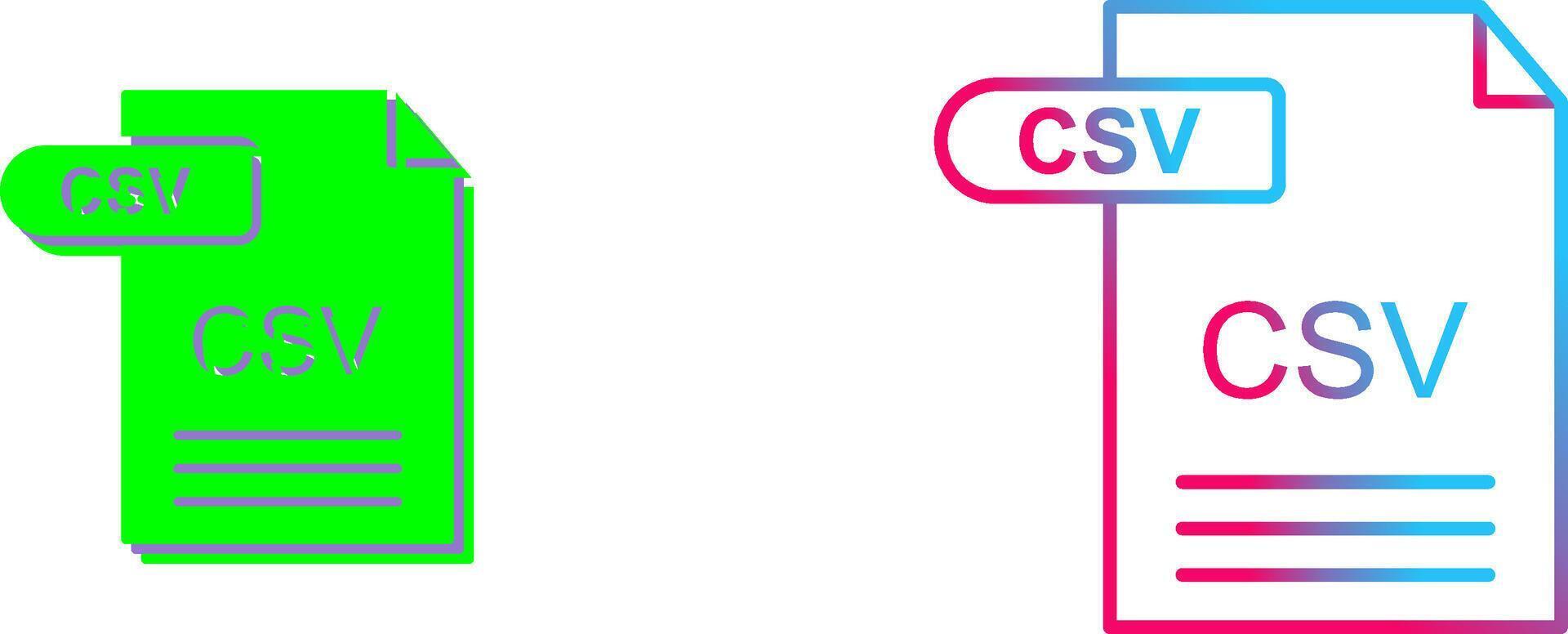 CSV Icon Design vector
