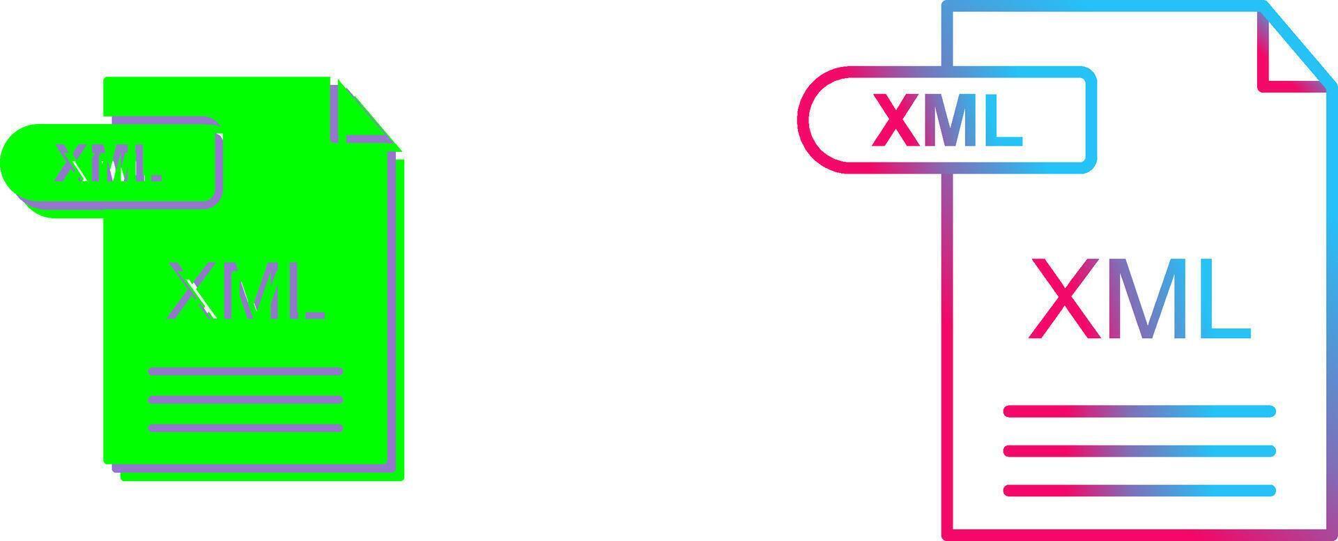 XML Icon Design vector