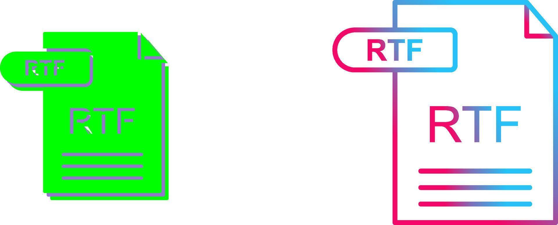 RTF Icon Design vector