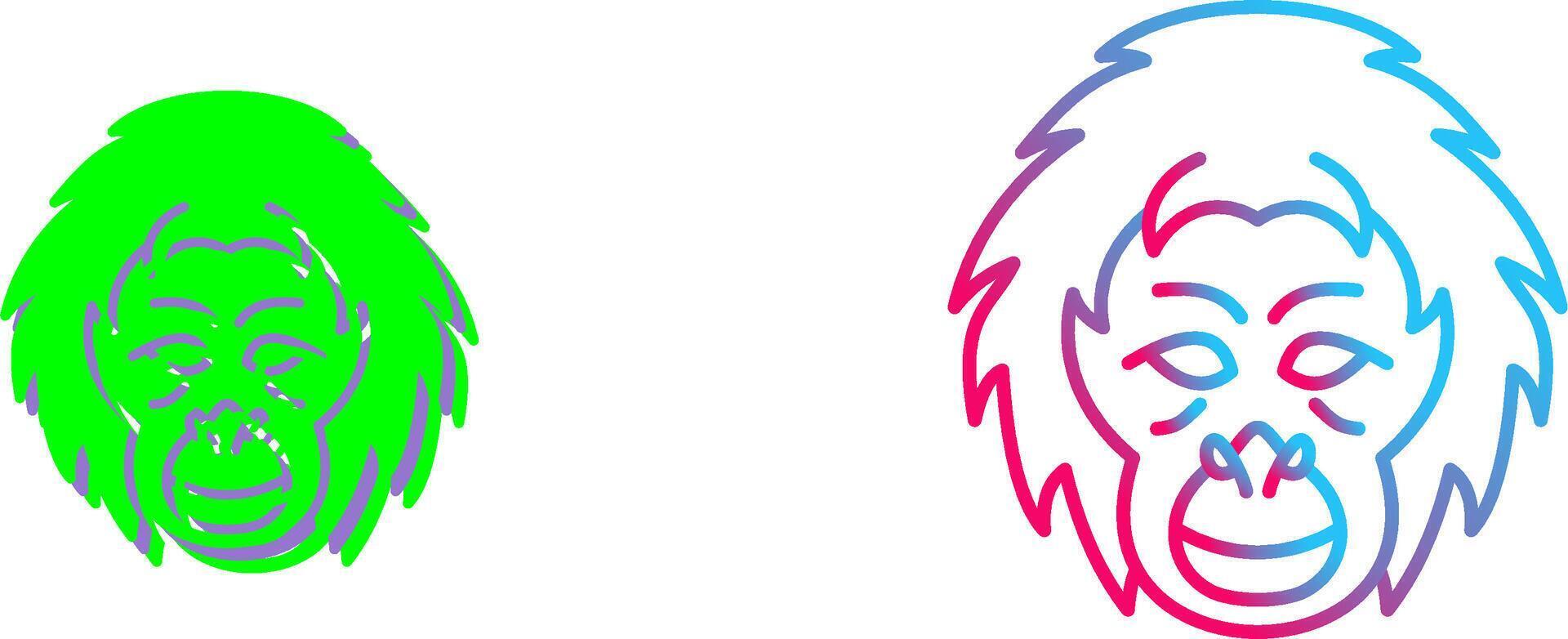 Orangutan Icon Design vector