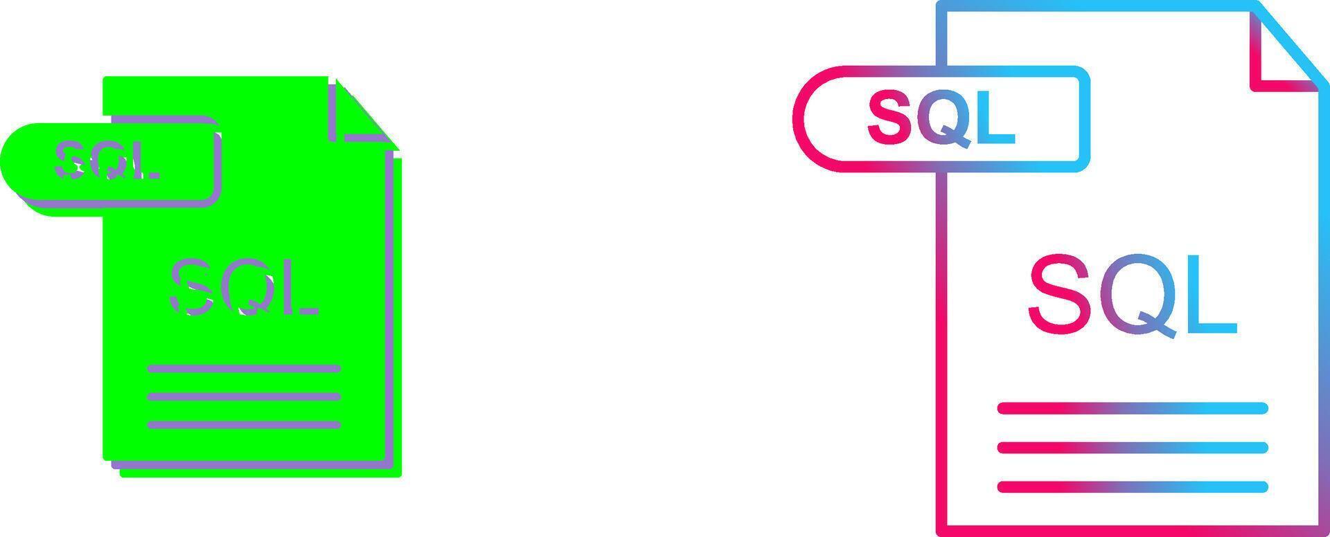 SQL Icon Design vector