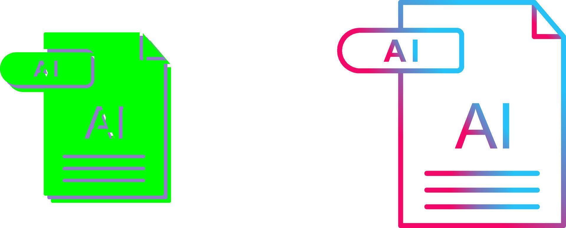 AI Icon Design vector