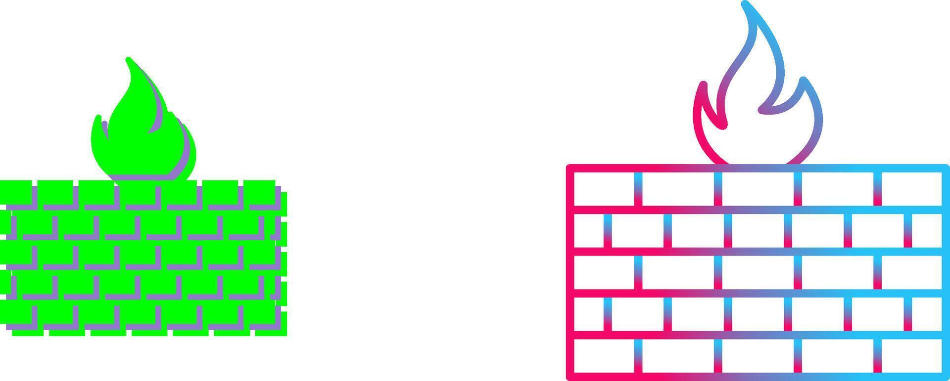 Firewall Icon Design vector