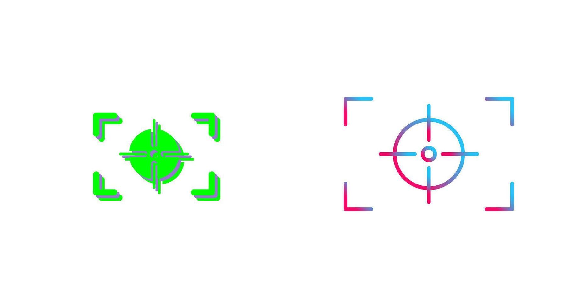 Unique Focus Horizontal Icon Design vector