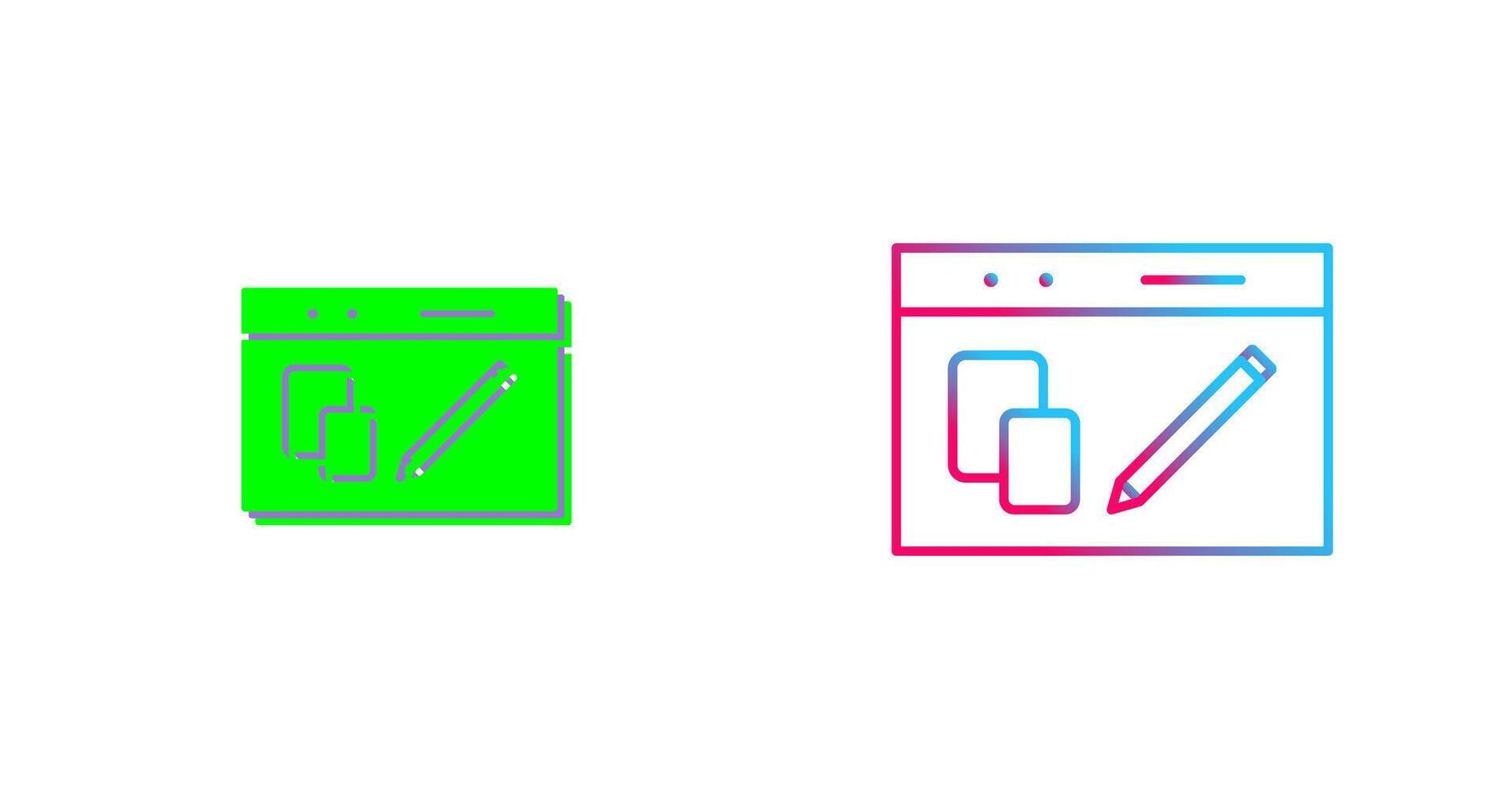 Unique Website Design Icon Design vector