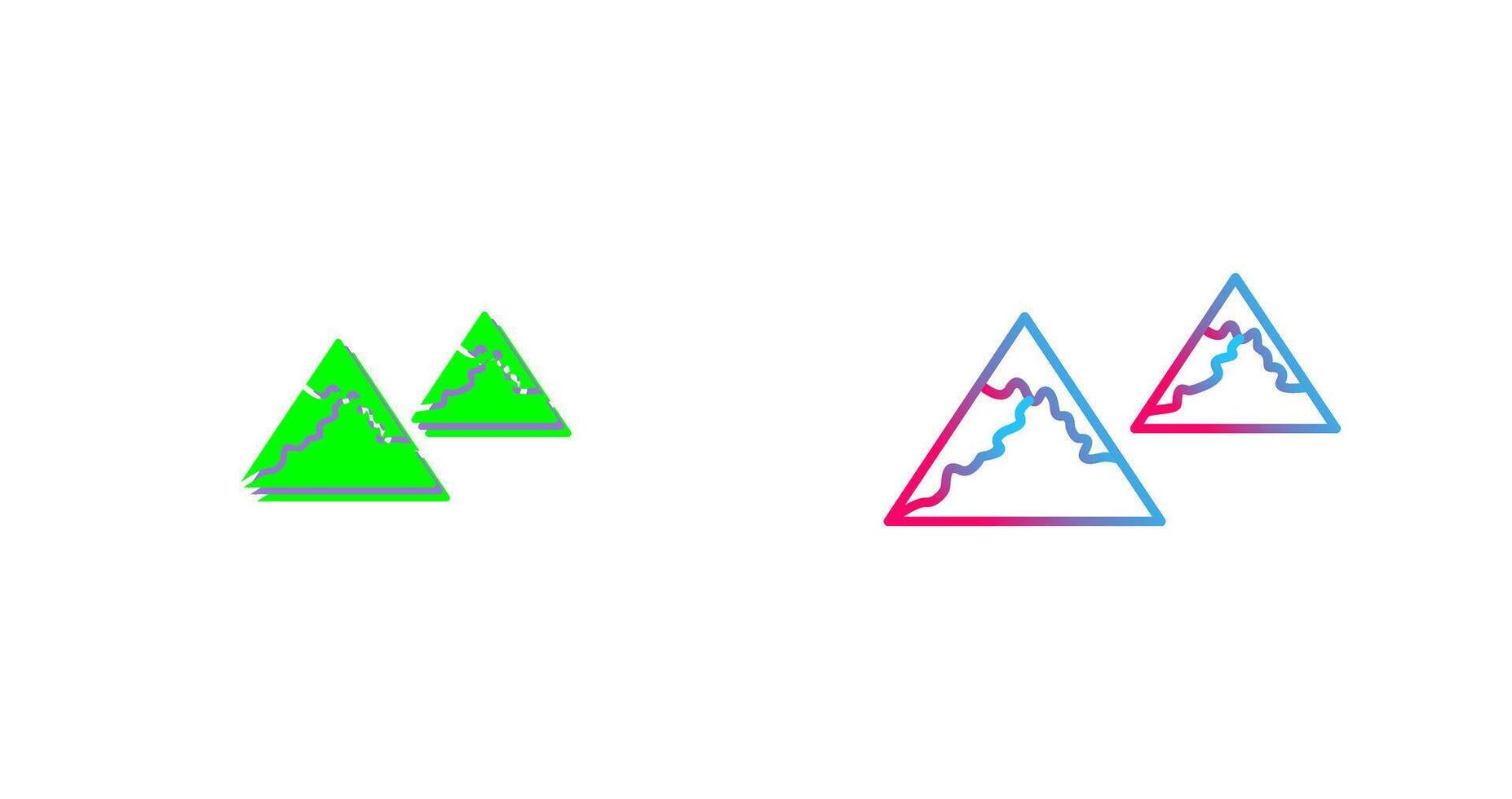 Unique Mountains Icon Design vector