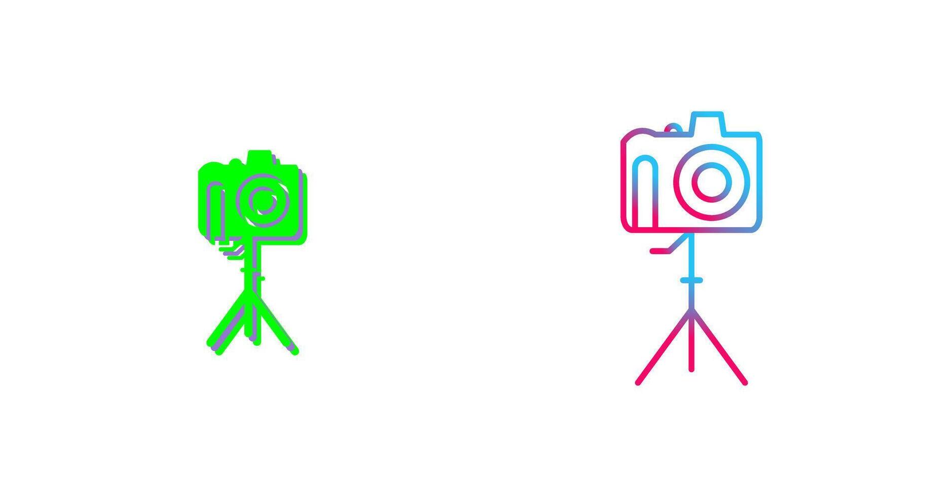 Unique Camera on Stand Icon Design vector