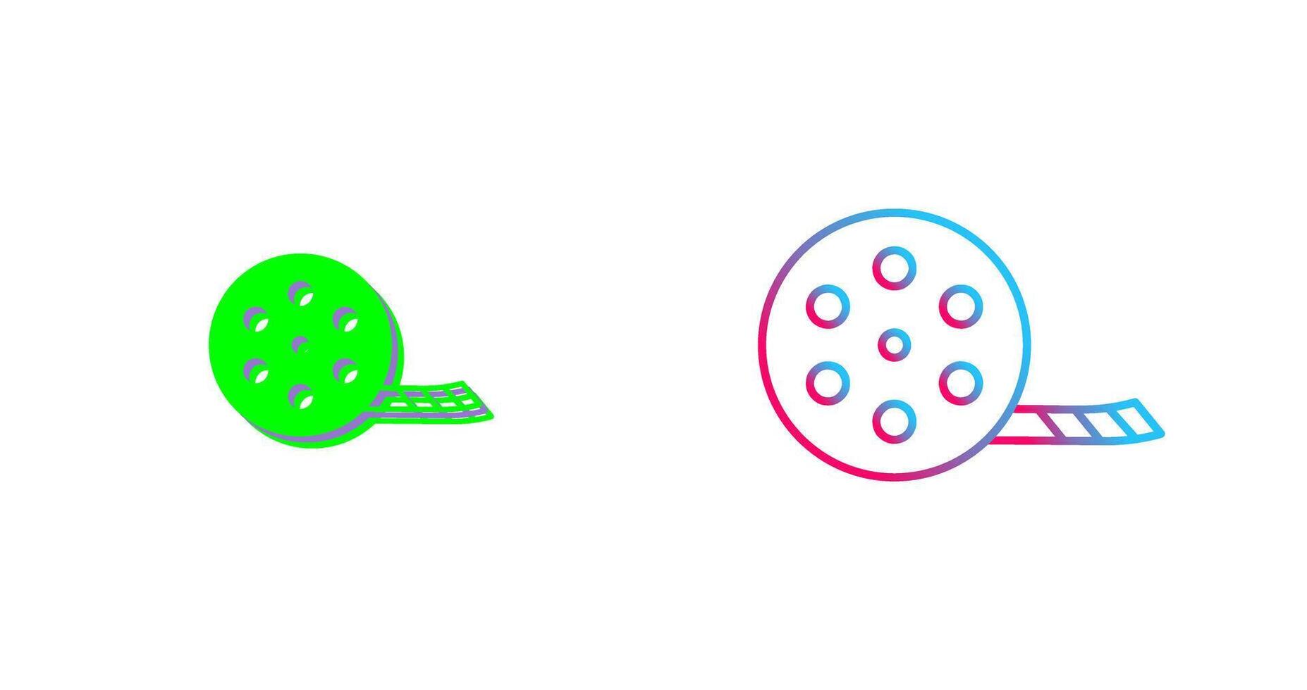 Unique Film Reel Icon Design vector