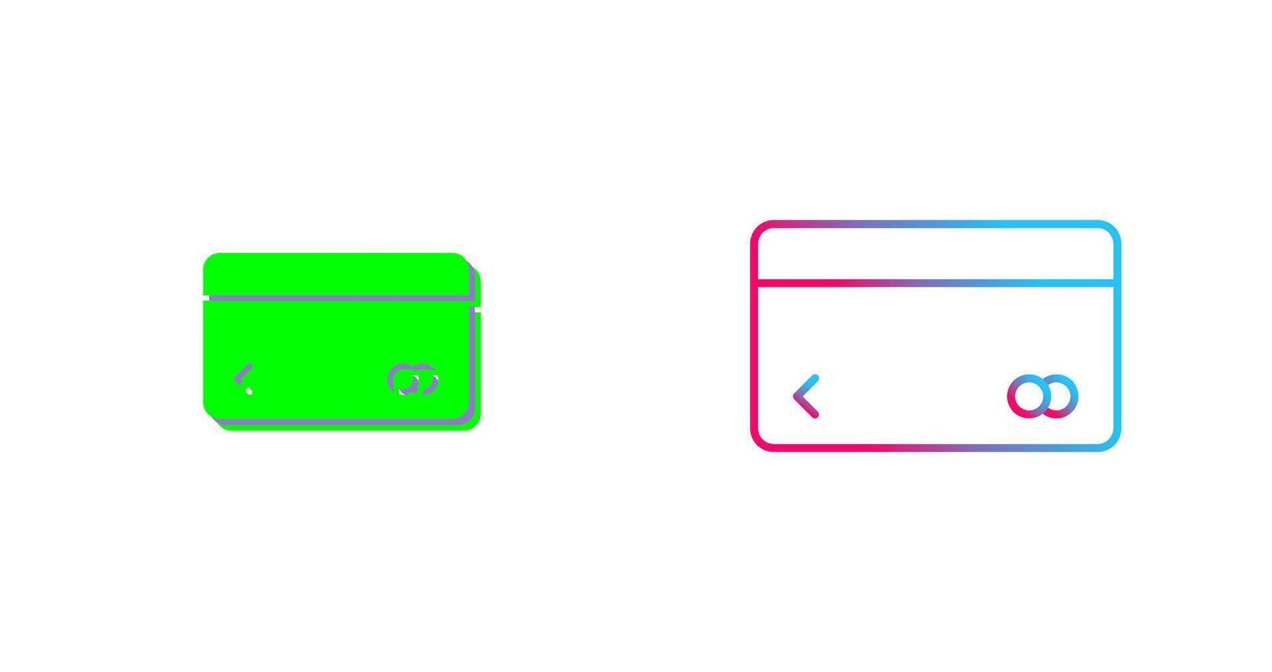 Unique Credit Card Icon Design vector