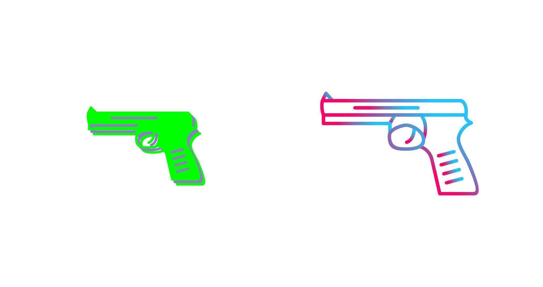 Unique Pistol Icon Design vector
