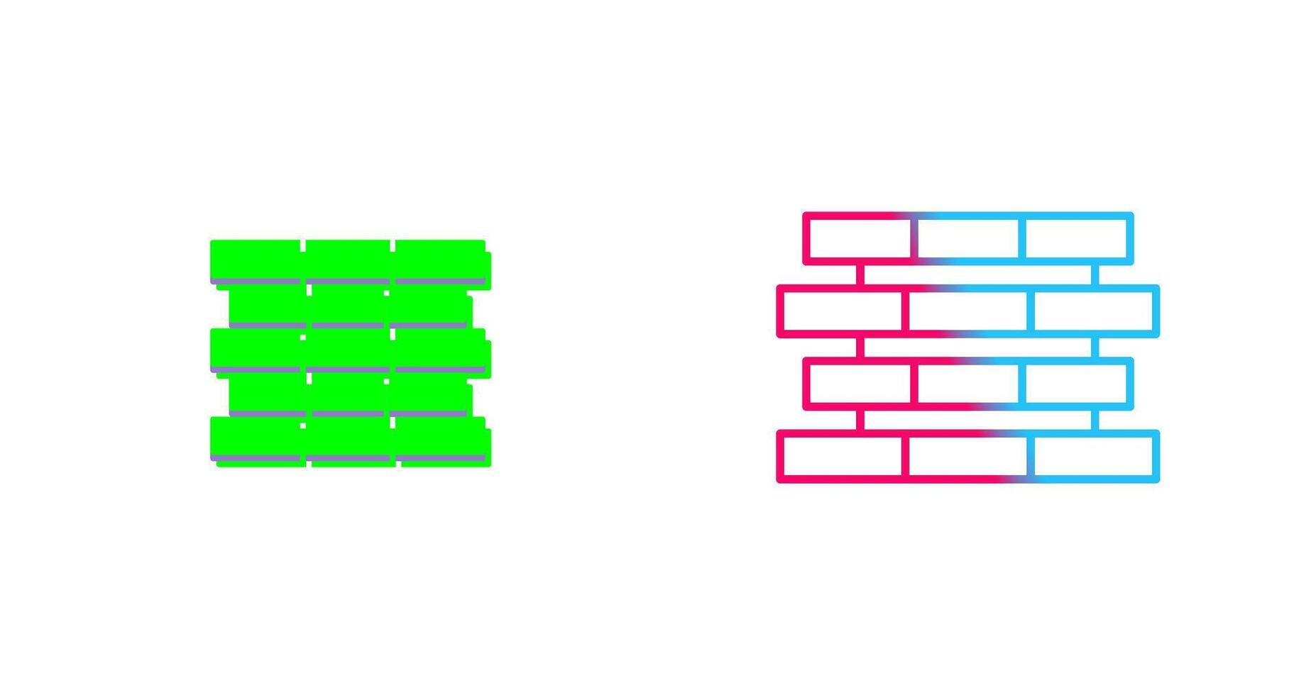Unique Bricks Icon Design vector