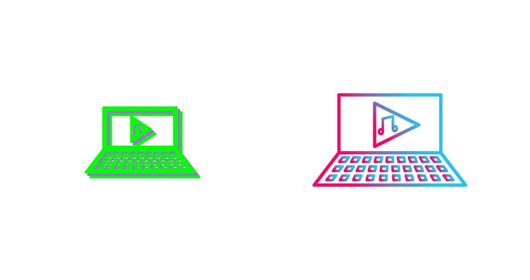 Unique Play Music Icon Design vector