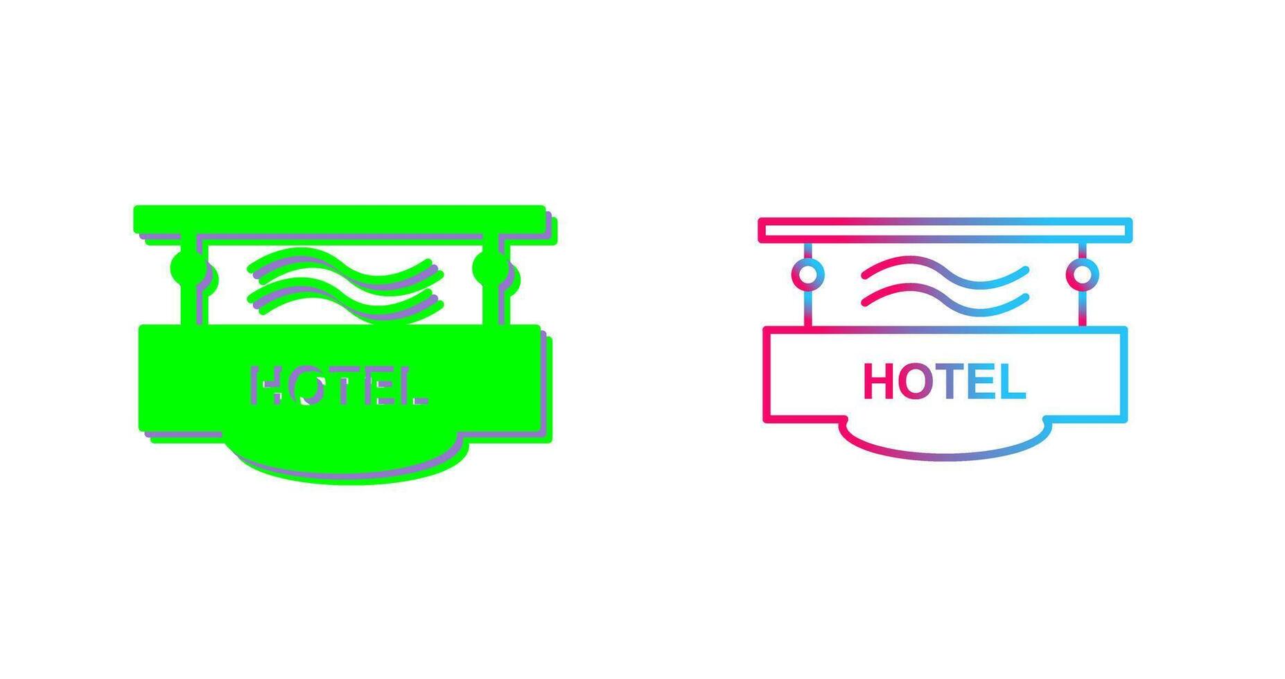Hotel Sign Icon Design vector