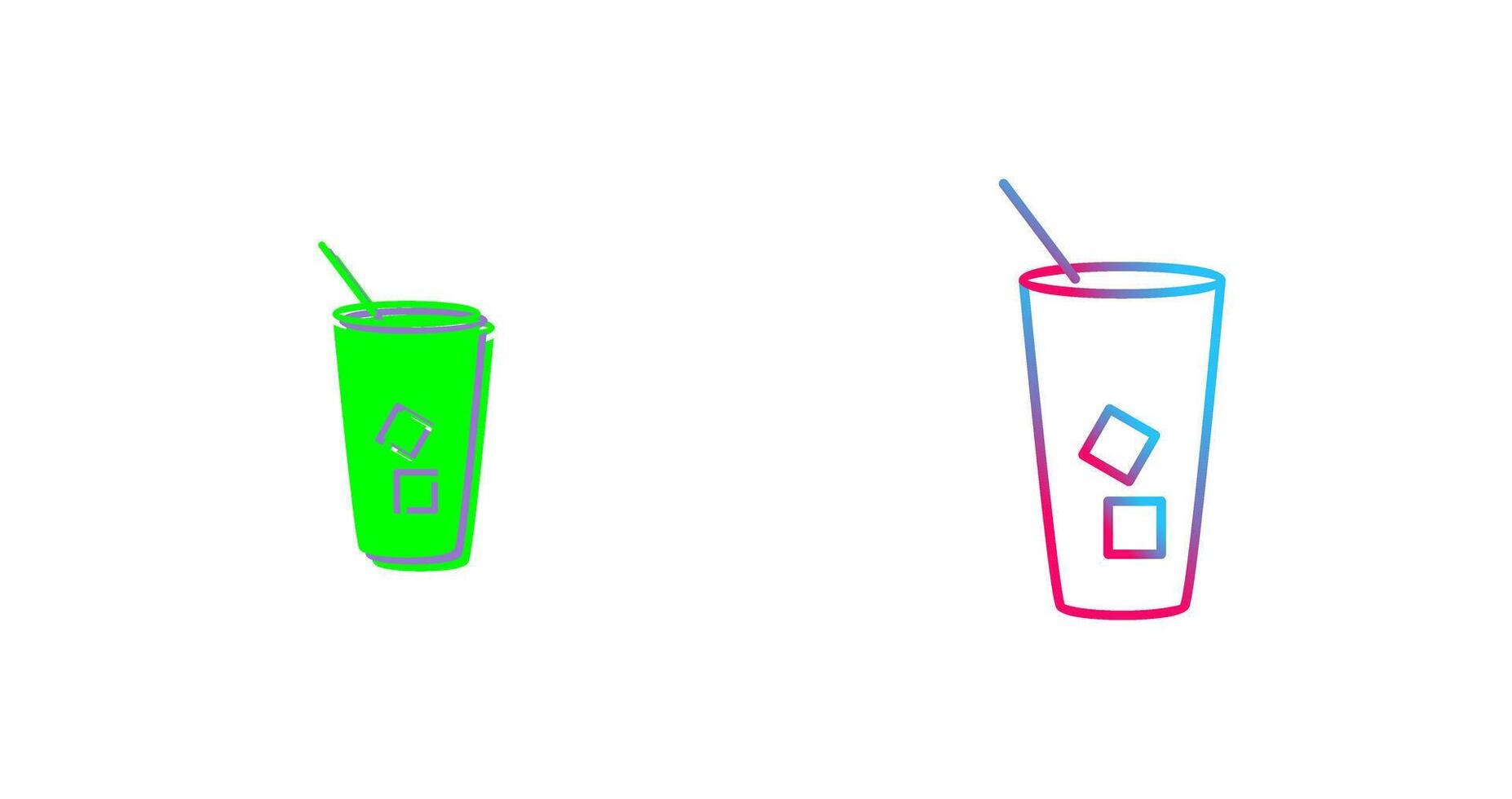 Iced Coffee Icon Design vector