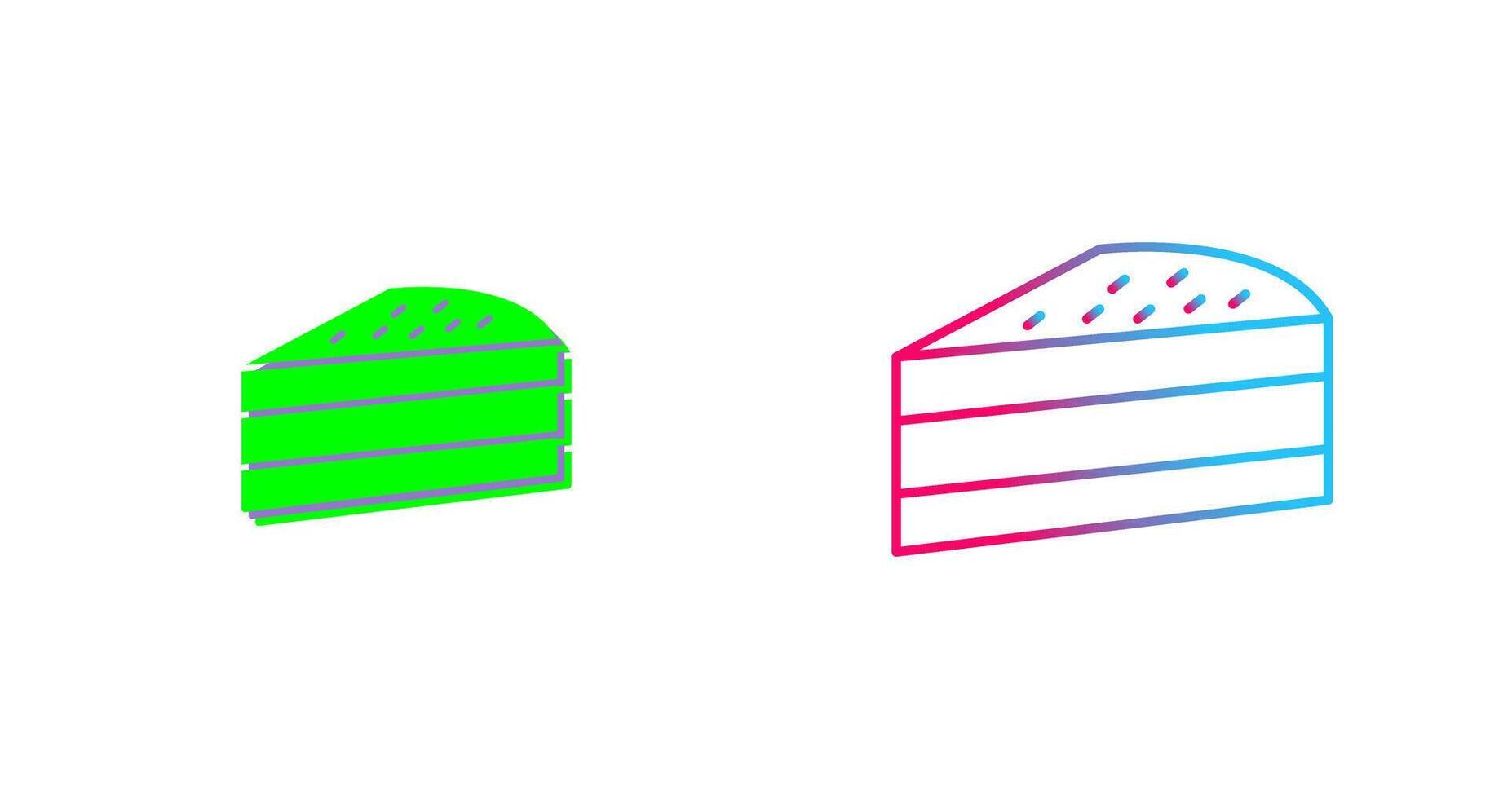 Cake Slice Icon Design vector