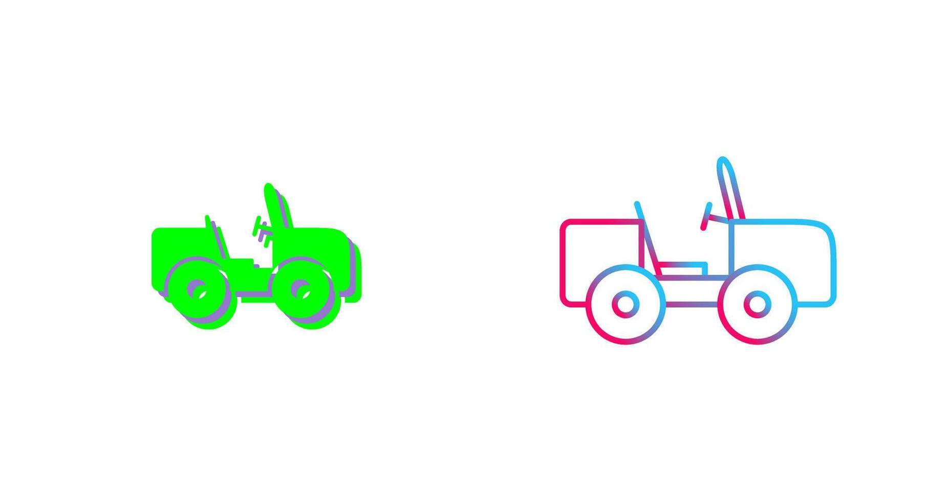 Safari Jeep Icon Design vector