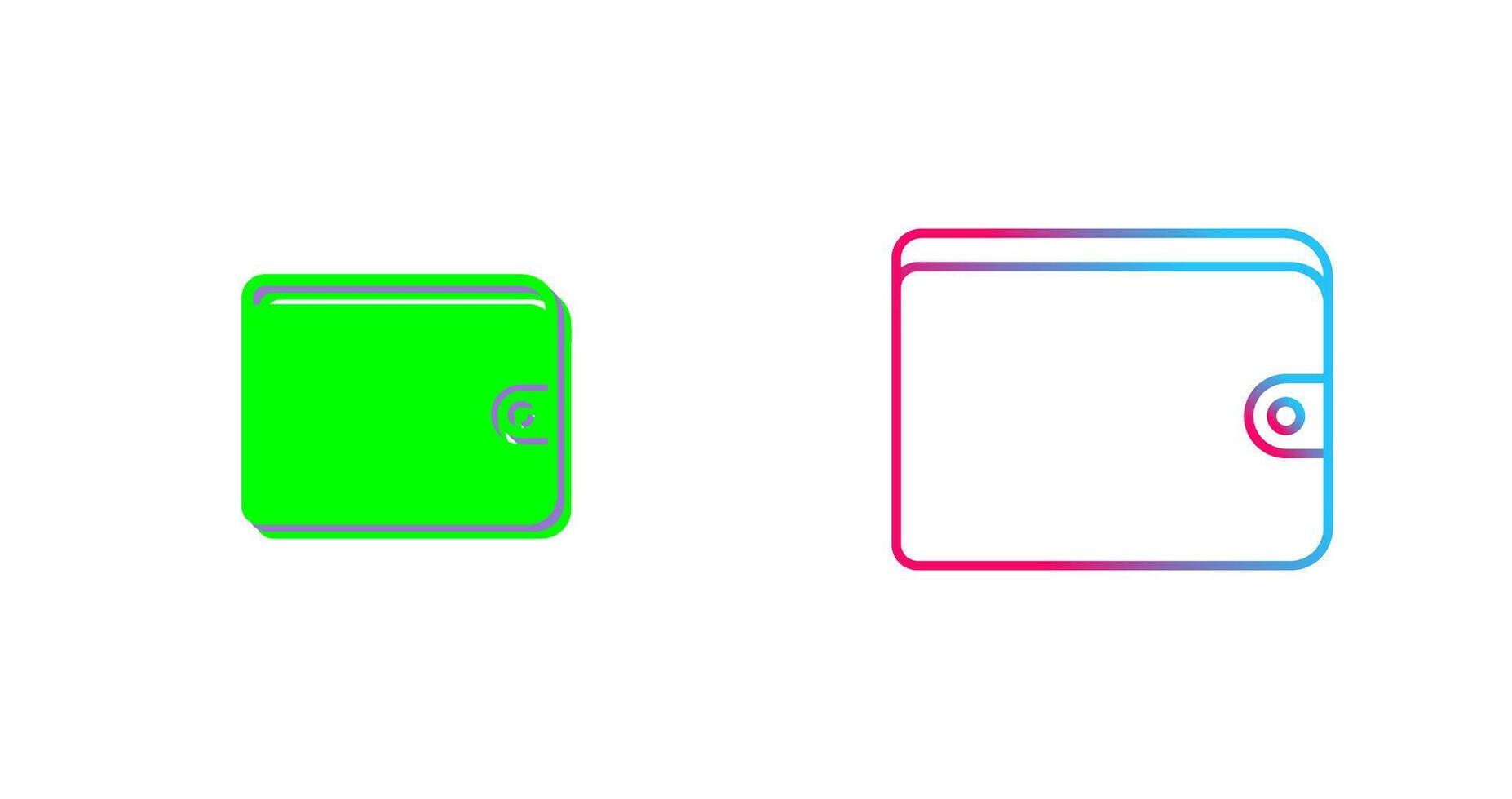 Unique Wallet Icon Design vector