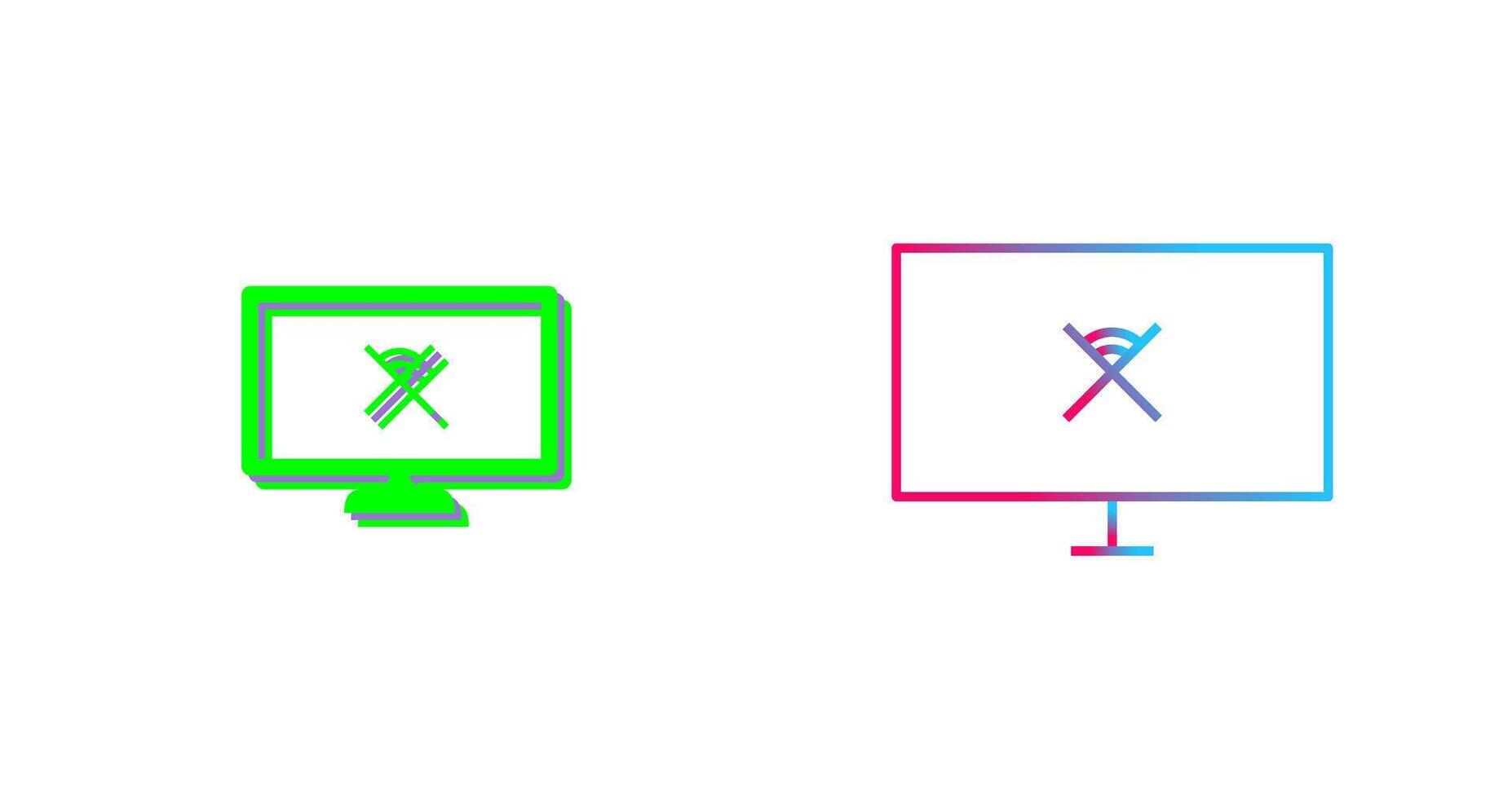 Unique Disconnected Network Icon Design vector
