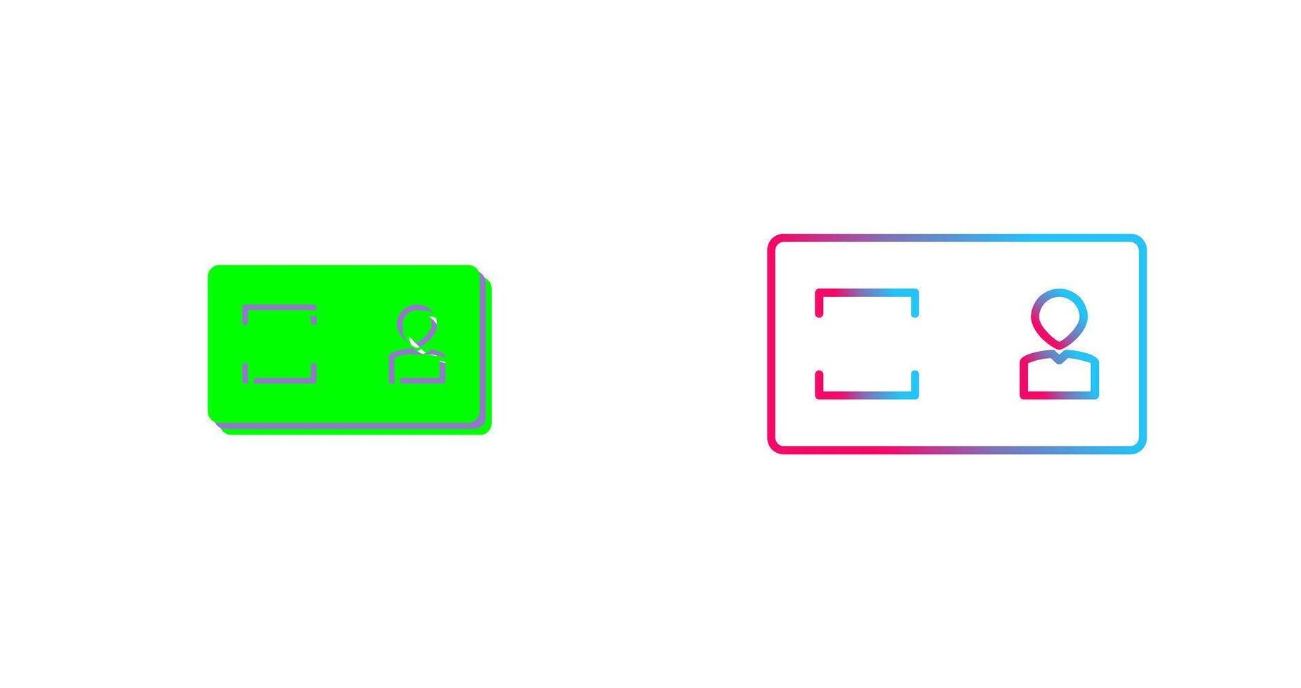 Unique Membership Card Icon Design vector