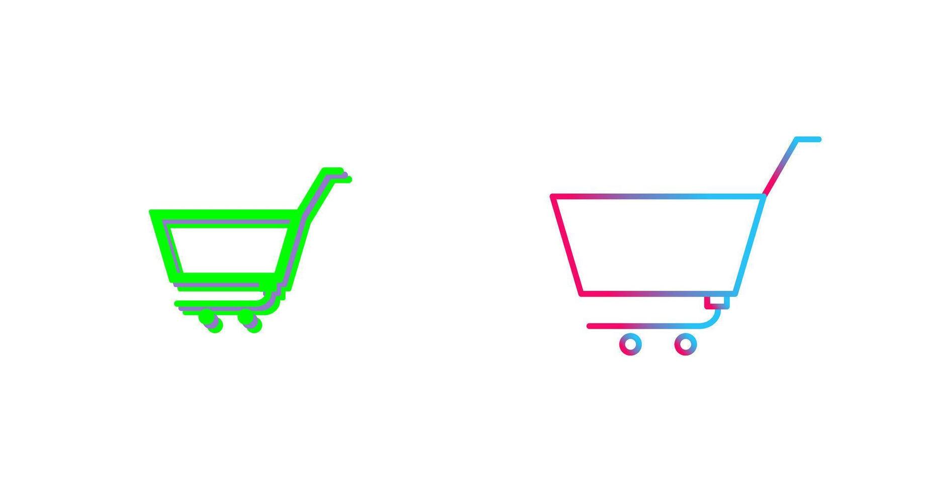Unique Empty Cart Icon Design vector