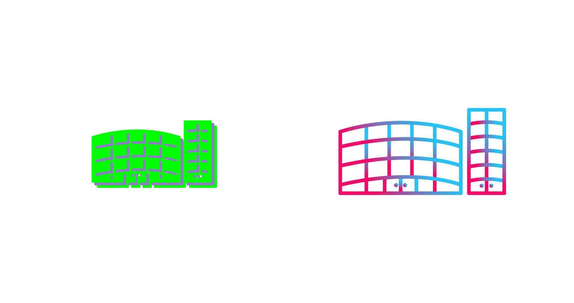 Unique Shopping Mall Icon Design vector