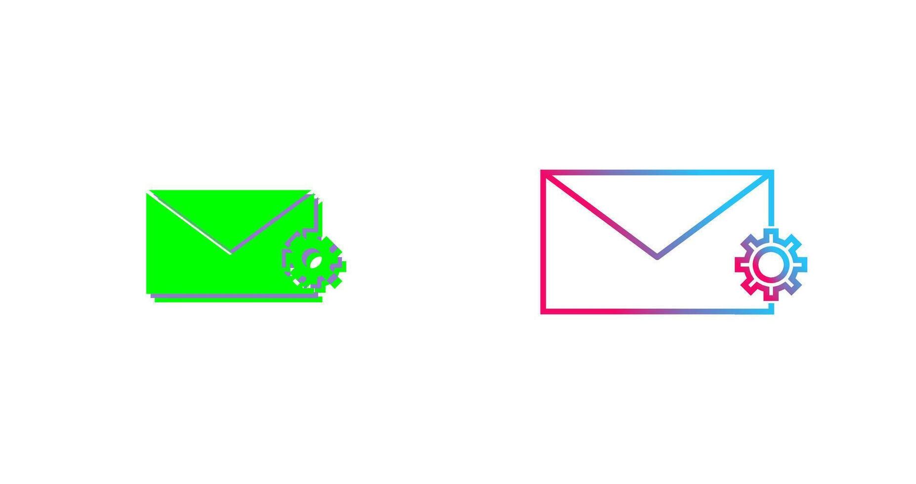 Unique Message Settings Icon Design vector