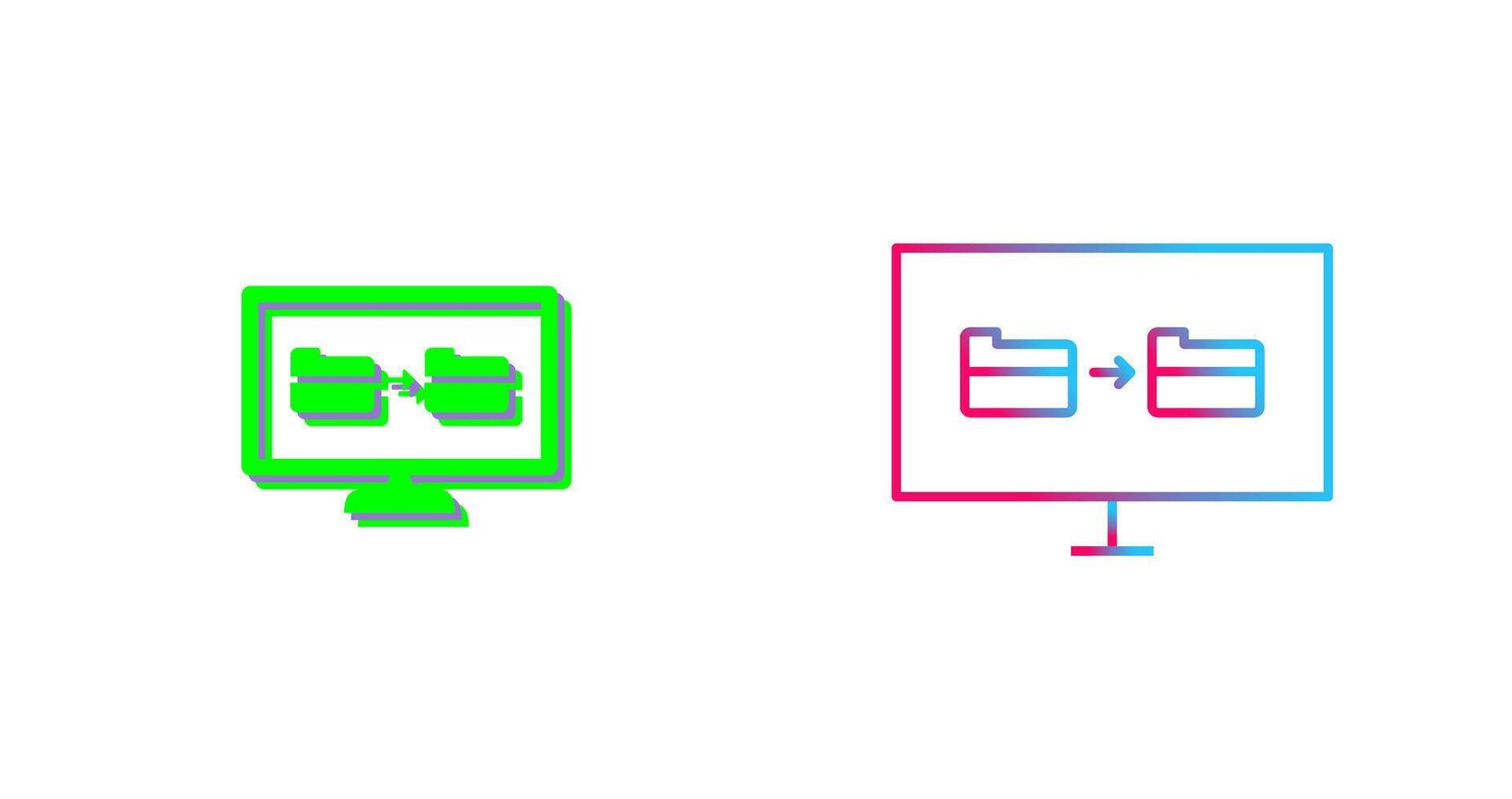 Unique File Sharing Icon Design vector
