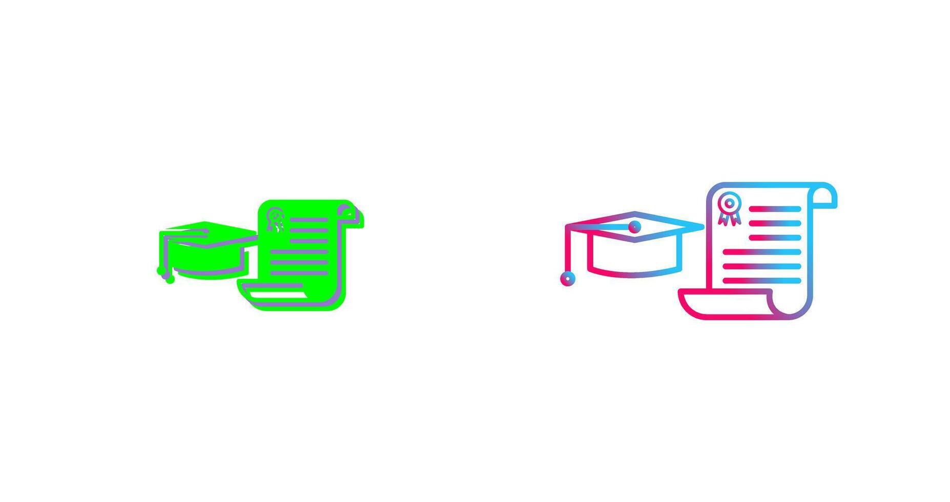 Unique Graduation Icon Design vector