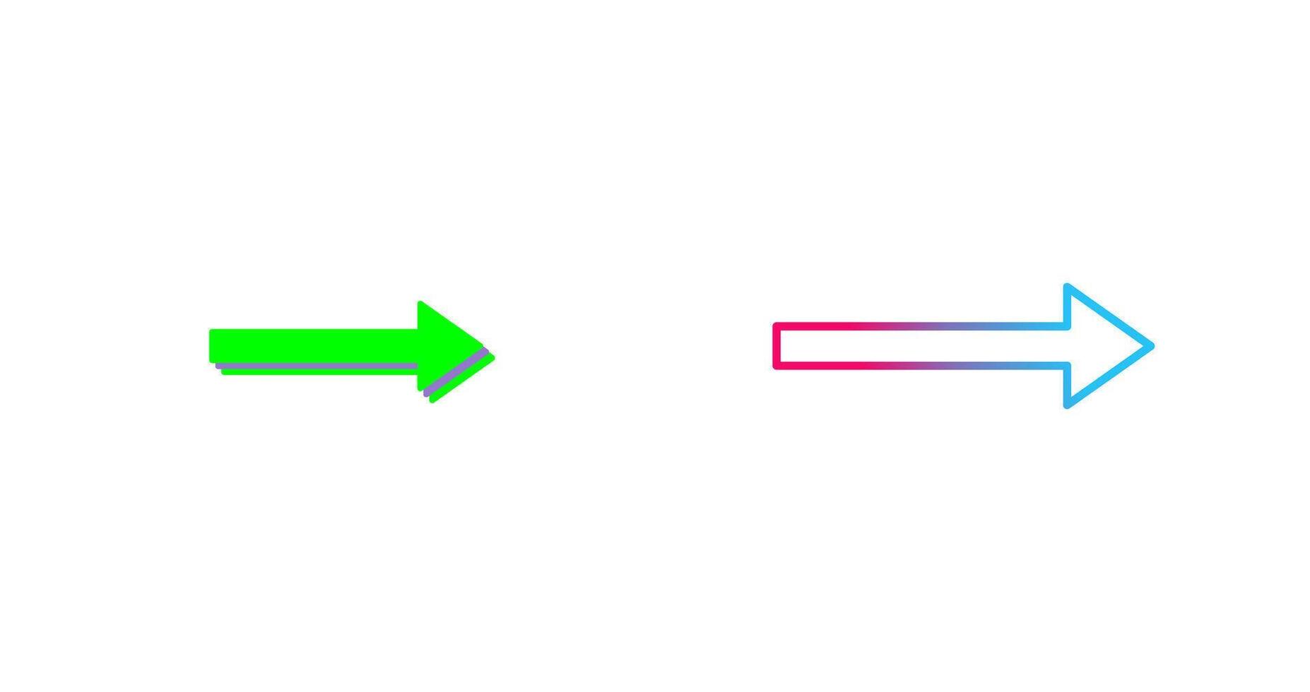 Unique Right Arrow Icon Design vector