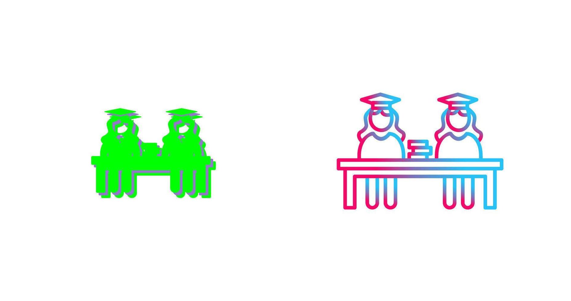 Unique Combined Study Icon Design vector