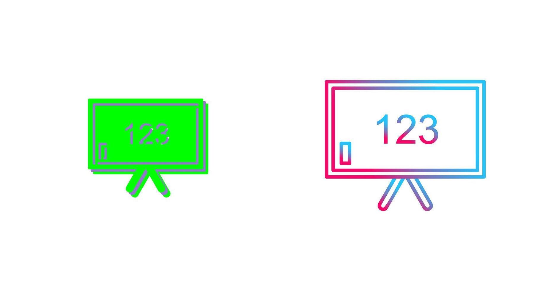 Unique Classroom Board Icon Design vector