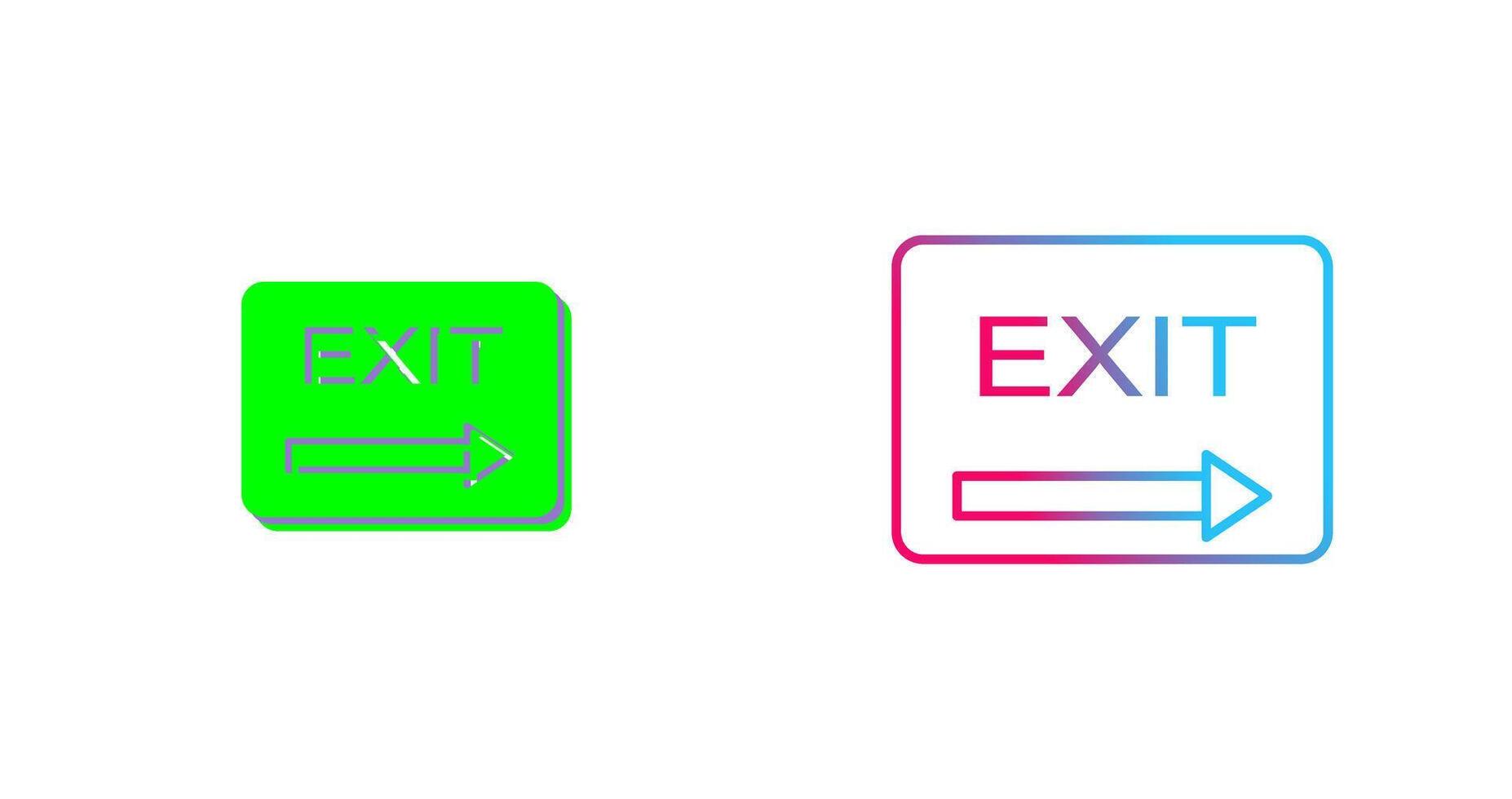 Unique Exit Icon Design vector