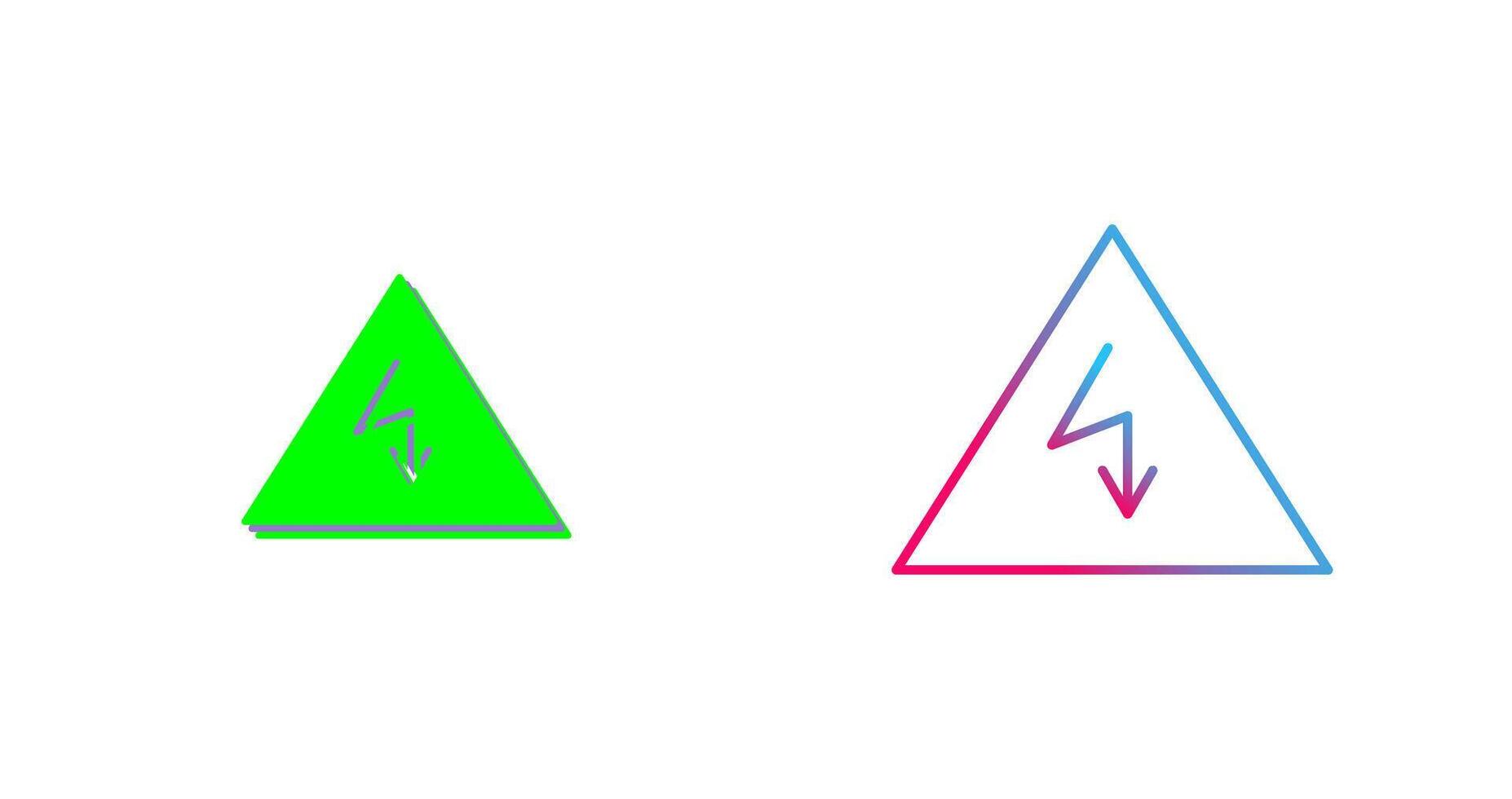 Unique Electricity Danger Icon Design vector